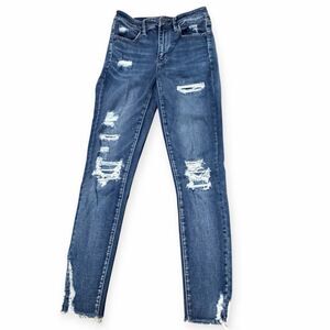 AMERICAN EAGLE AEO Women’s Blue Next Level Stretch Super Hi-Rise Jegging Size 6